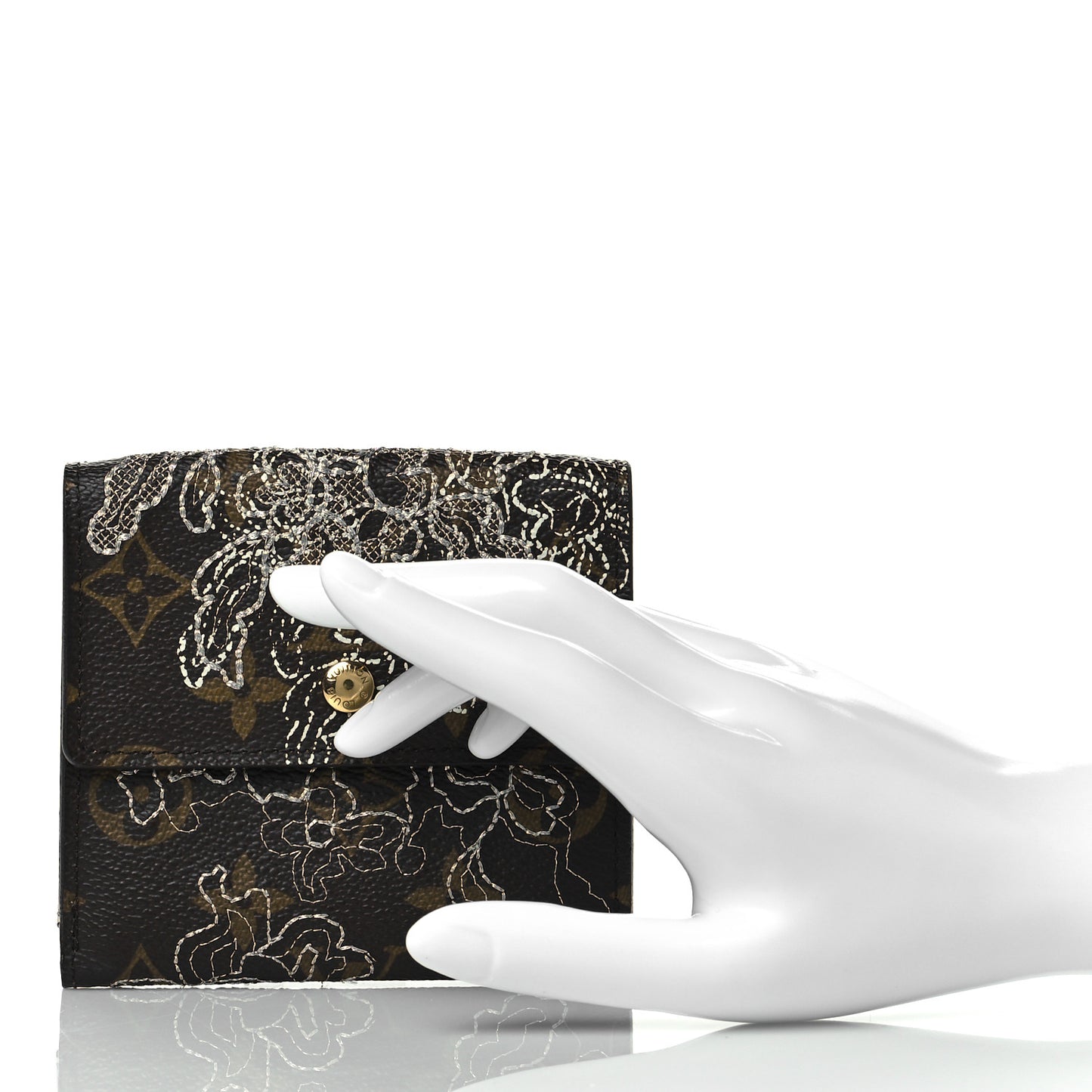 Monogram Dentelle Elise Wallet Silver