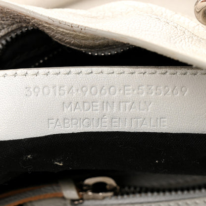 Balenciaga Chevre Silver Metallic Edge Hardware City White 8 of 18