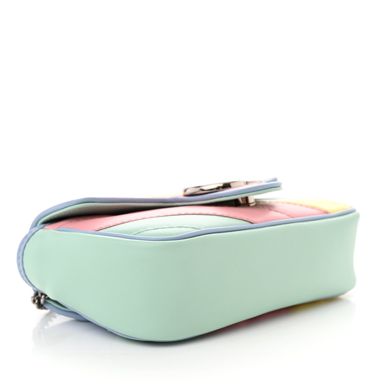 Calfskin Matelasse Diagonal Super Mini GG Marmont Shoulder Bag Multicolor Pastel
