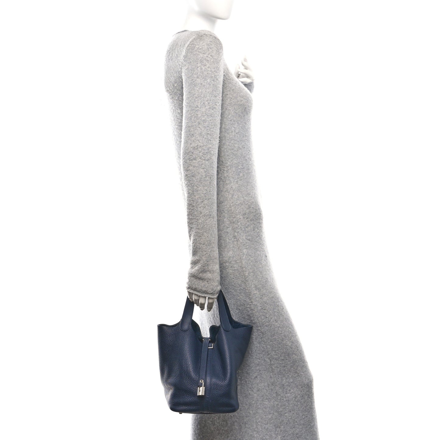 Taurillon Clemence Picotin Lock 22 MM Bleu Nuit