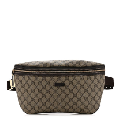 Gucci GG Supreme Monogram Belt Bag Dark Brown 1 of 10