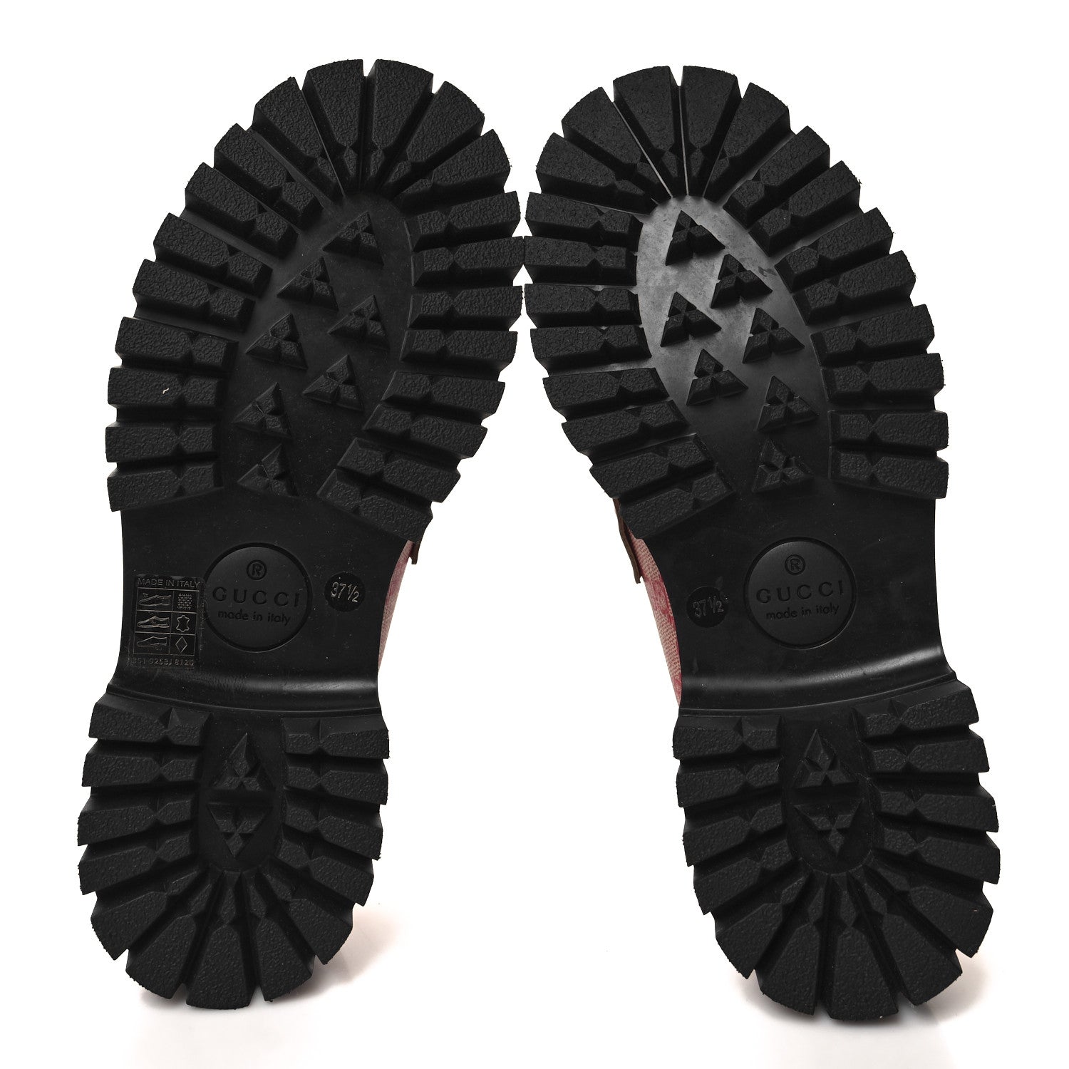Gucci GG Supreme Monogram Cordovan Lux Womens Harald Horsebit 25mm Platform Loafers 37.5 Beige Hibiscus Red 5 of 9