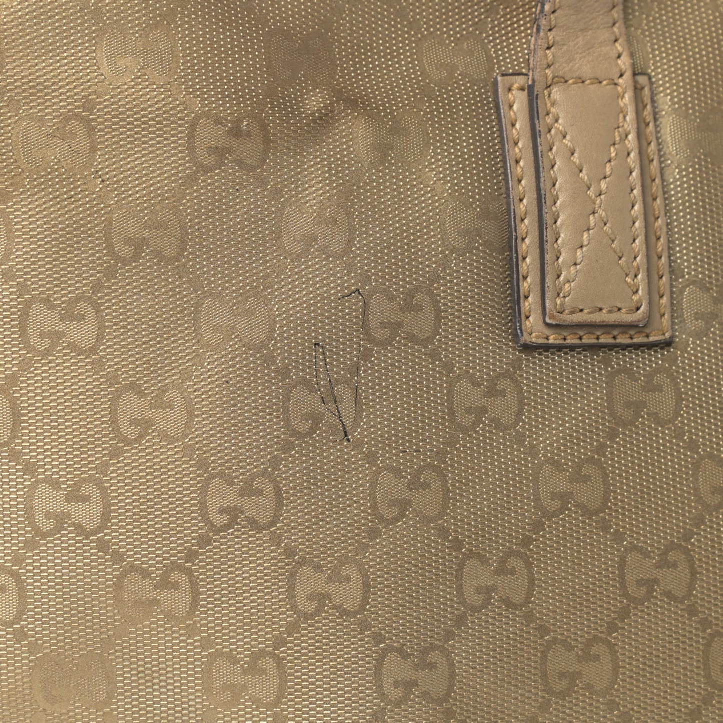 Imprime Monogram Medium Zippered Shopping Tote Champagne