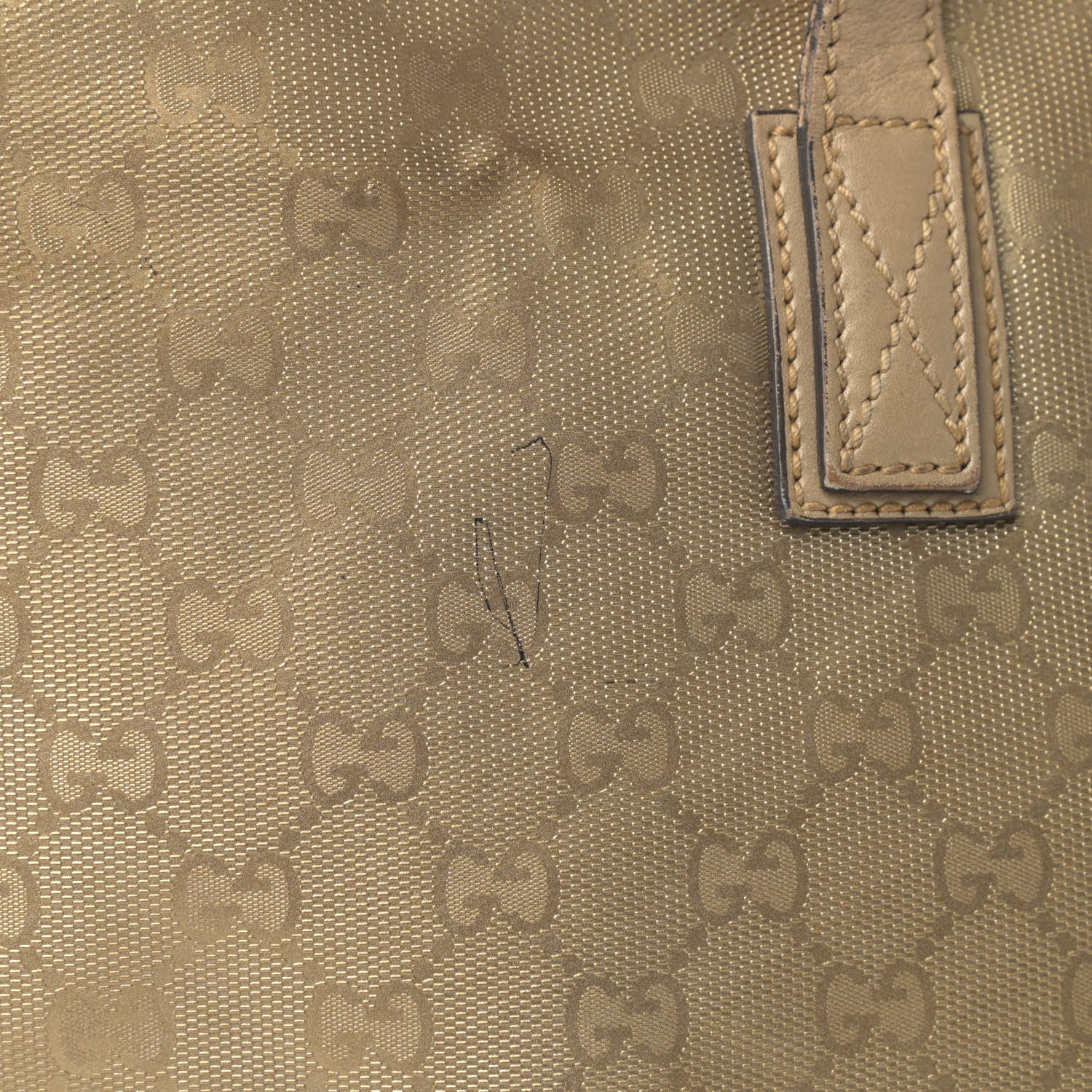 Gucci Imprime Monogram Medium Zippered Shopping Tote Champagne 10 of 13