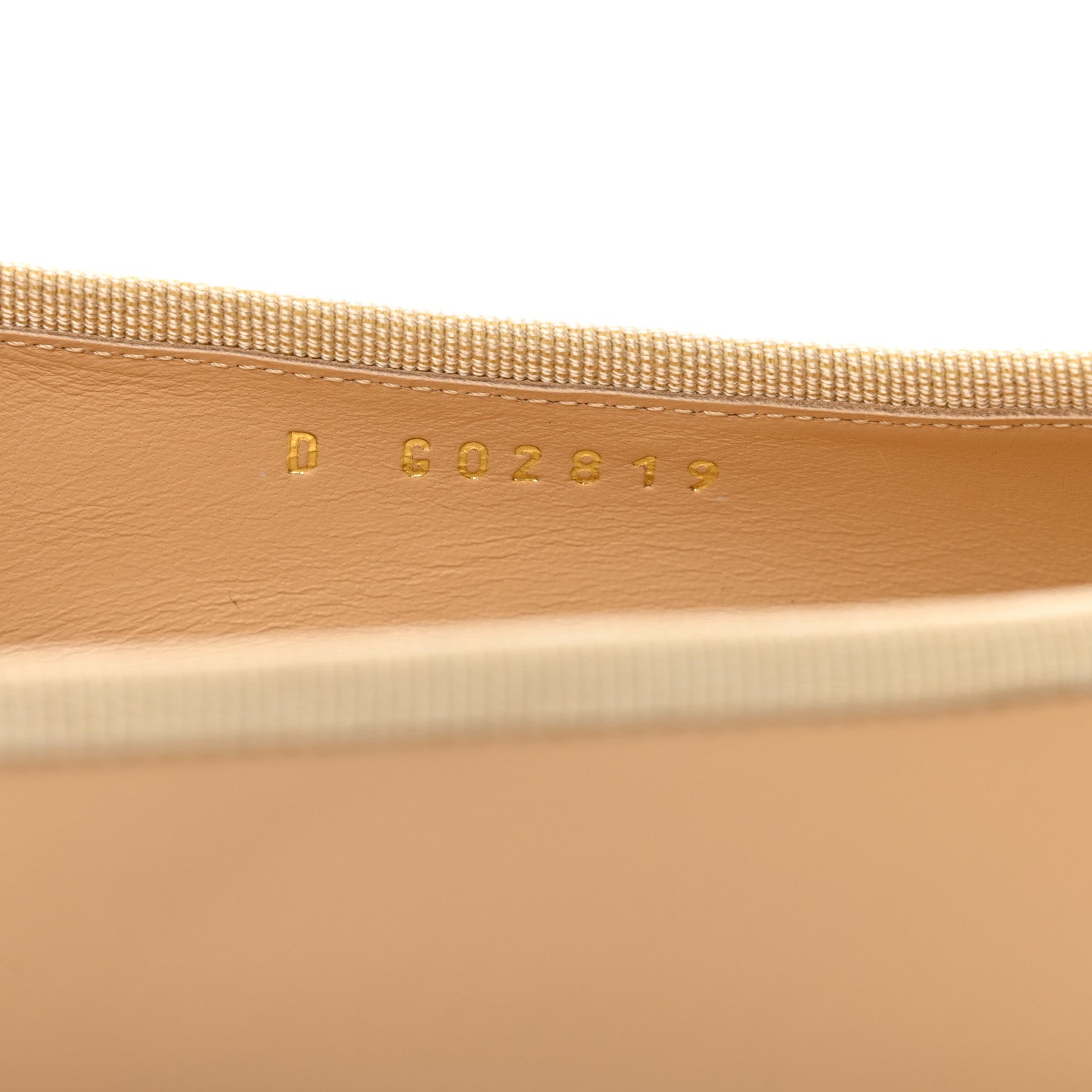 Chanel Lambskin Cap Toe CC Ballerina Flats 37.5 Beige Black 8 of 9