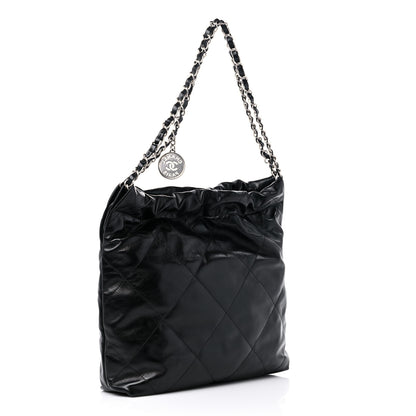 Chanel Shiny Calfskin Quilted Small Chanel 22 Black 4 of 11