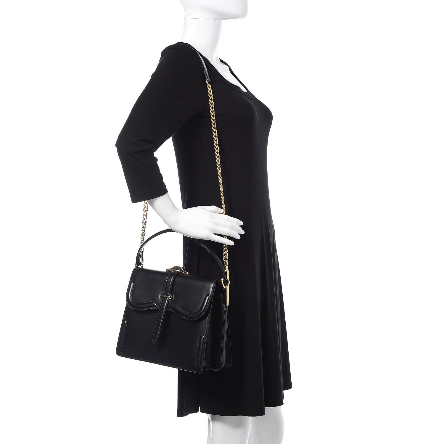 Prada City Calfskin Belle Top Handle Bag Black 2 of 9