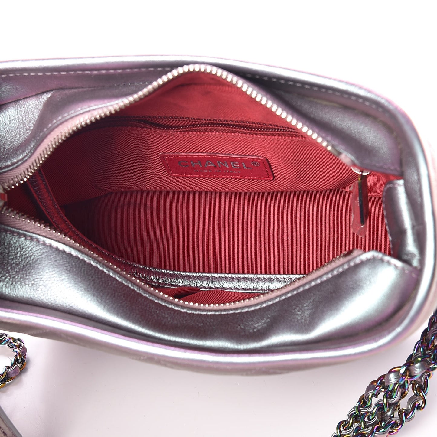 Iridescent Lambskin Calfskin Quilted Small Gabrielle Hobo Light Purple