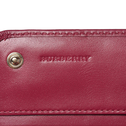 Burberry Haymarket Check Continental Wallet Bright Rhubarb Pink 6 of 10