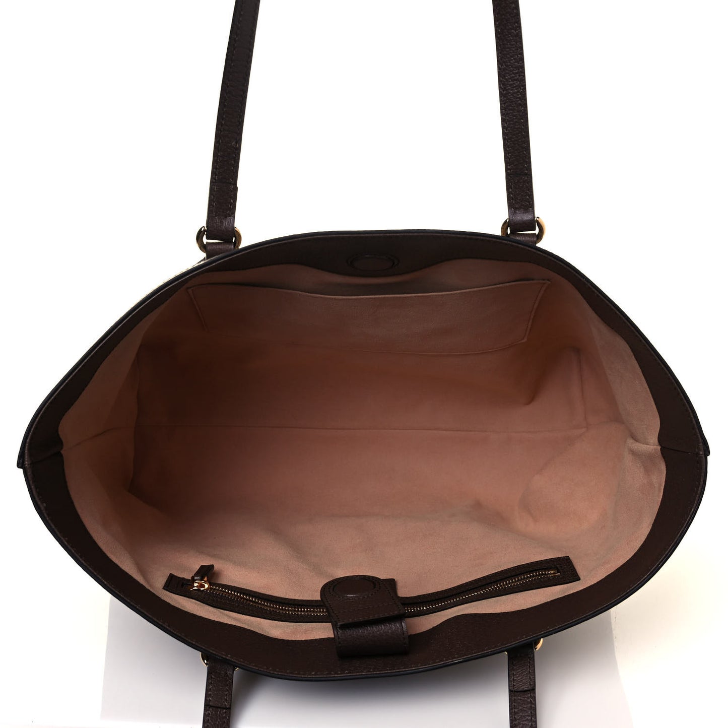 GG Supreme Monogram Medium Ophidia Shopping Tote Brown