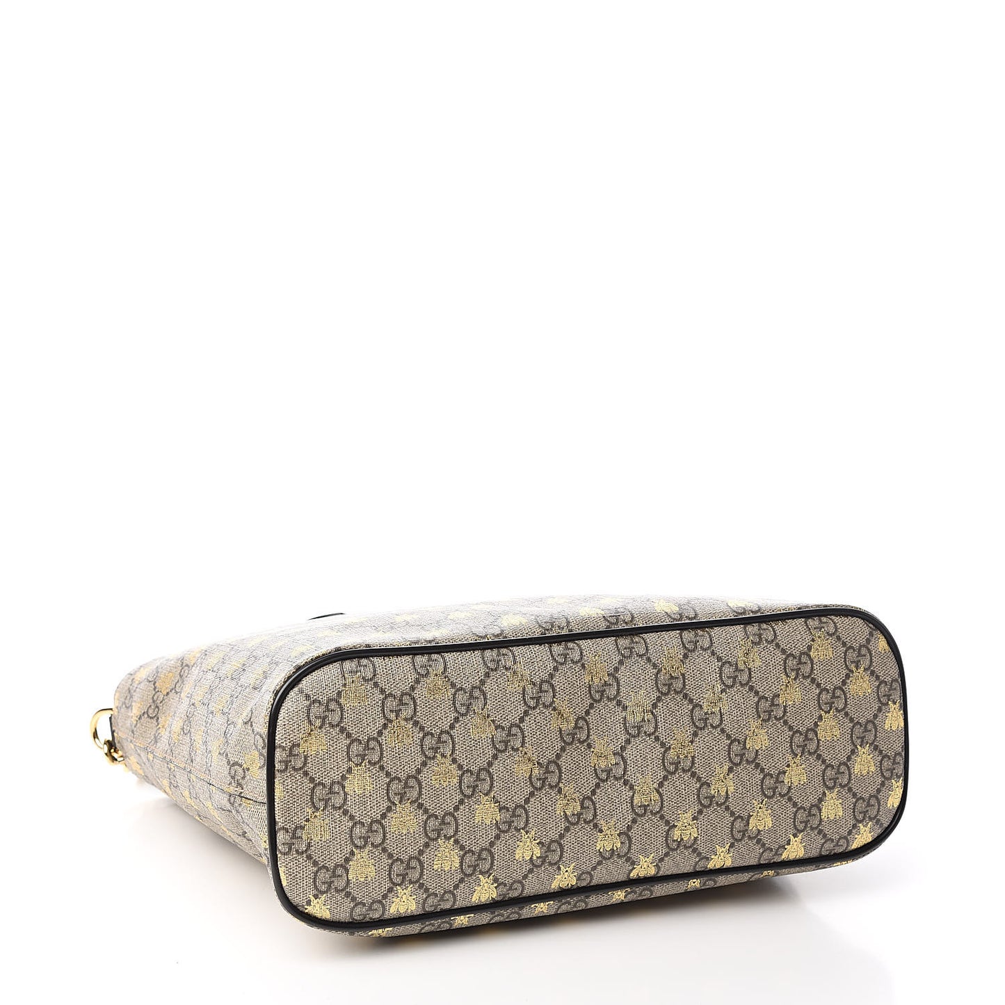 Soft GG Supreme Monogram Bees Small Crossbody Tote Beige Oro Black