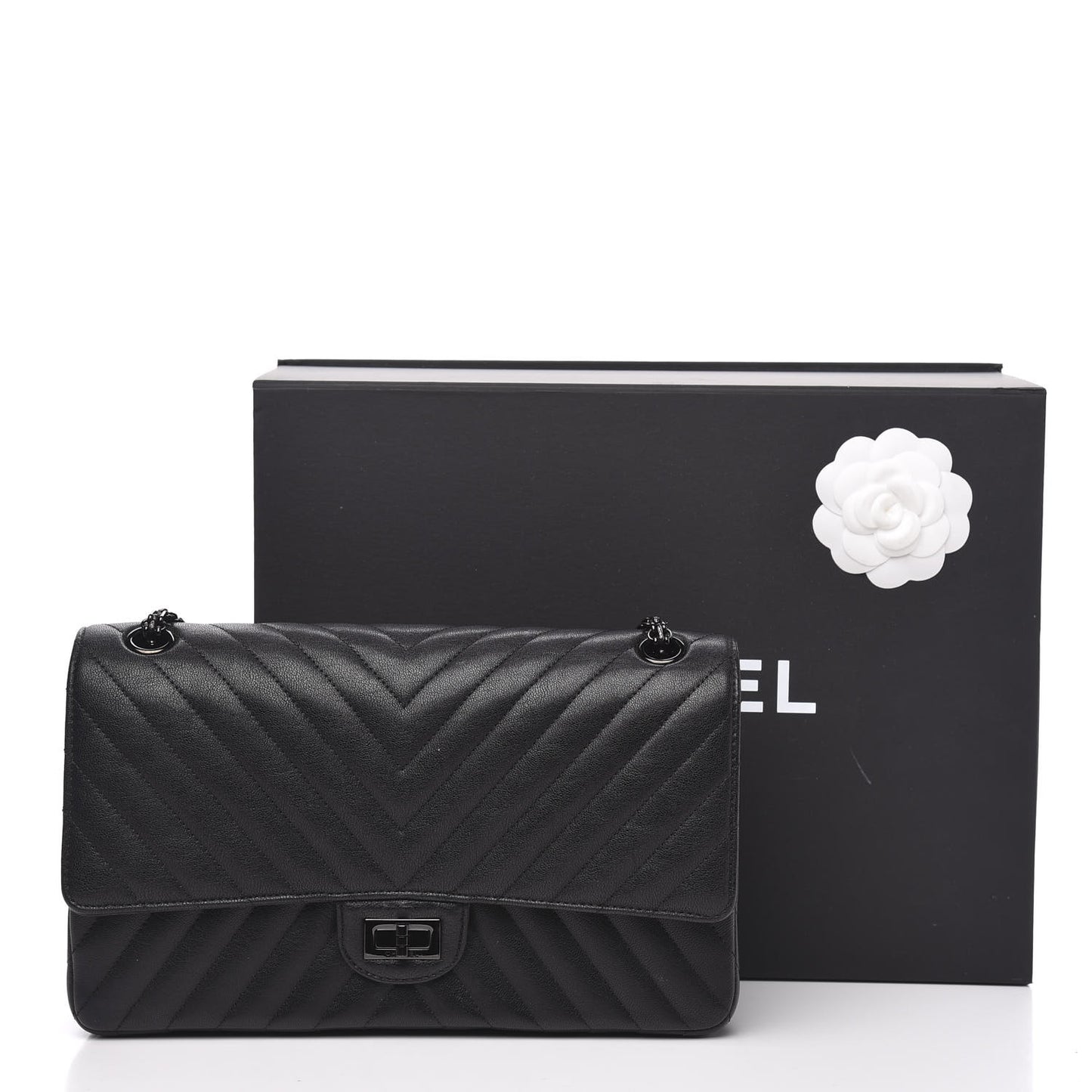 Sheepskin Chevron Quilted 2.55 Reissue 226 Flap So Black