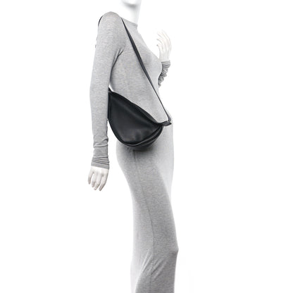 The Row Smooth Calfskin Small Slouchy Banana Bag Black 2 of 9