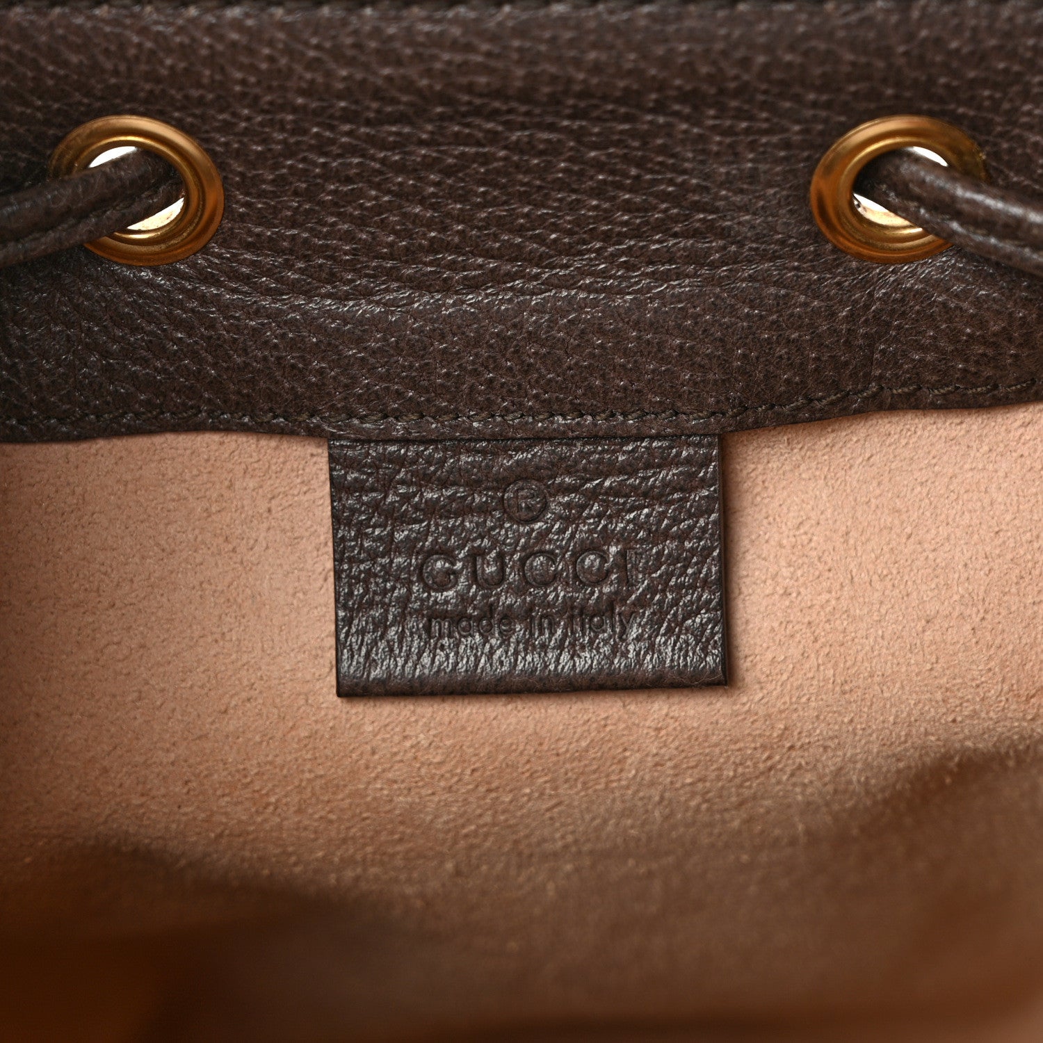 Gucci GG Supreme Monogram Web Mini Ophidia Bucket Bag Brown 6 of 13