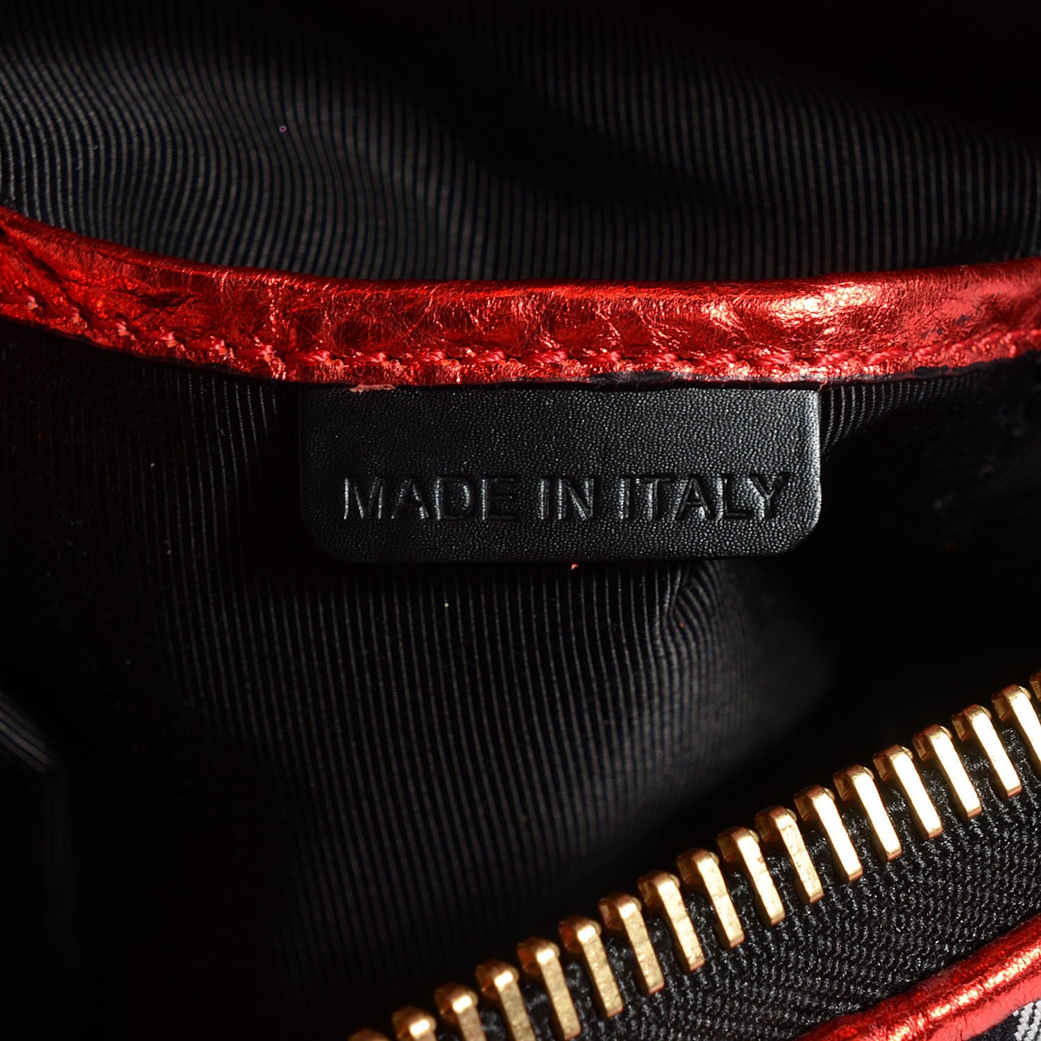 Burberry Prorsum House Check Calfskin Small Blaze Satchel Metallic Cadmium Red 10 of 11
