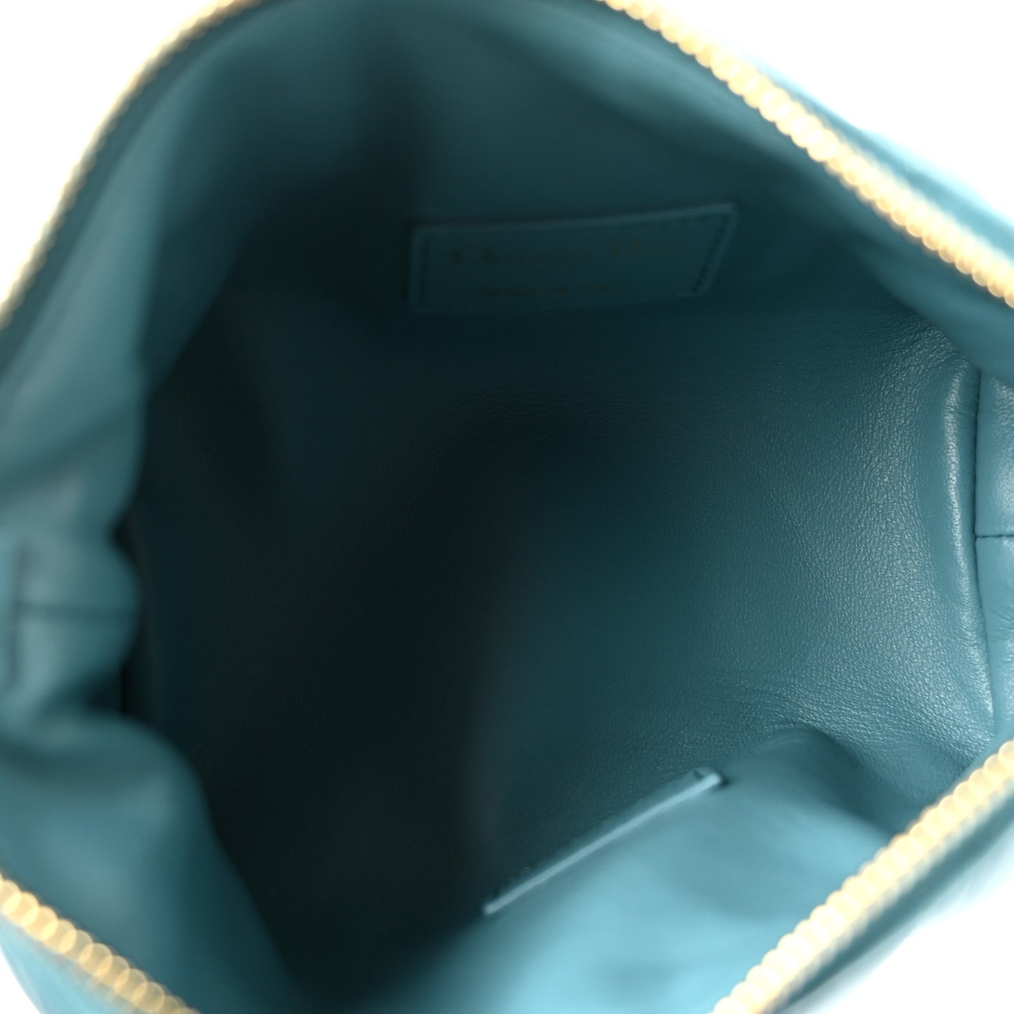 Calfskin Macrocannage Small Diortravel Nomad Pouch Horizon Blue