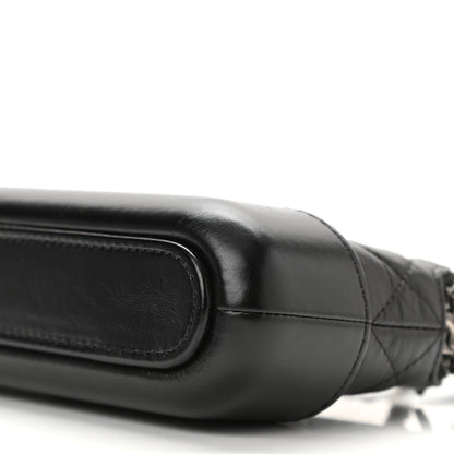 Chanel Aged Calfskin Quilted Small Gabrielle Clutch With Chain Black 11 of 11