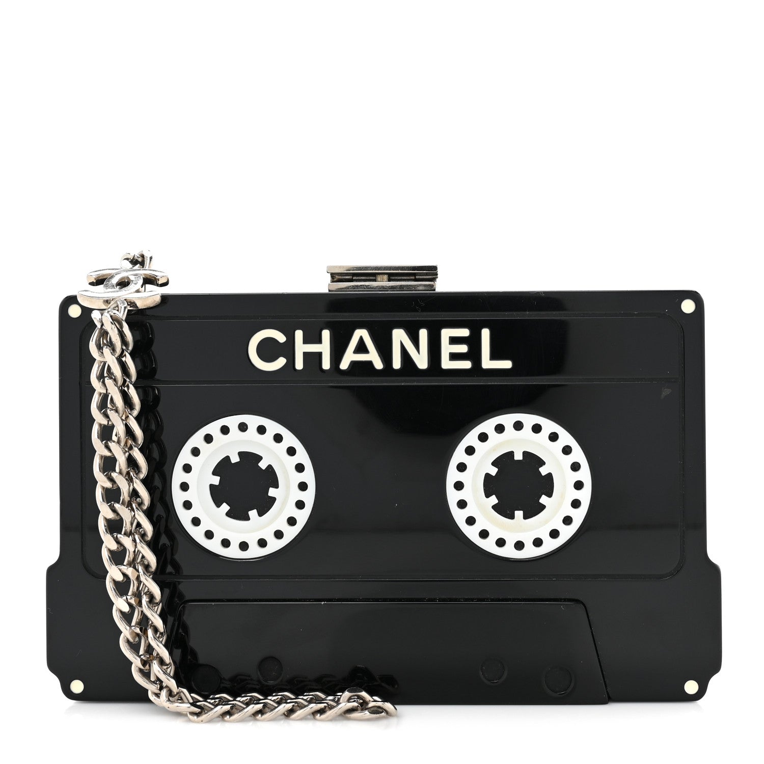 Chanel Lucite Cassette Clutch Black 1 of 9