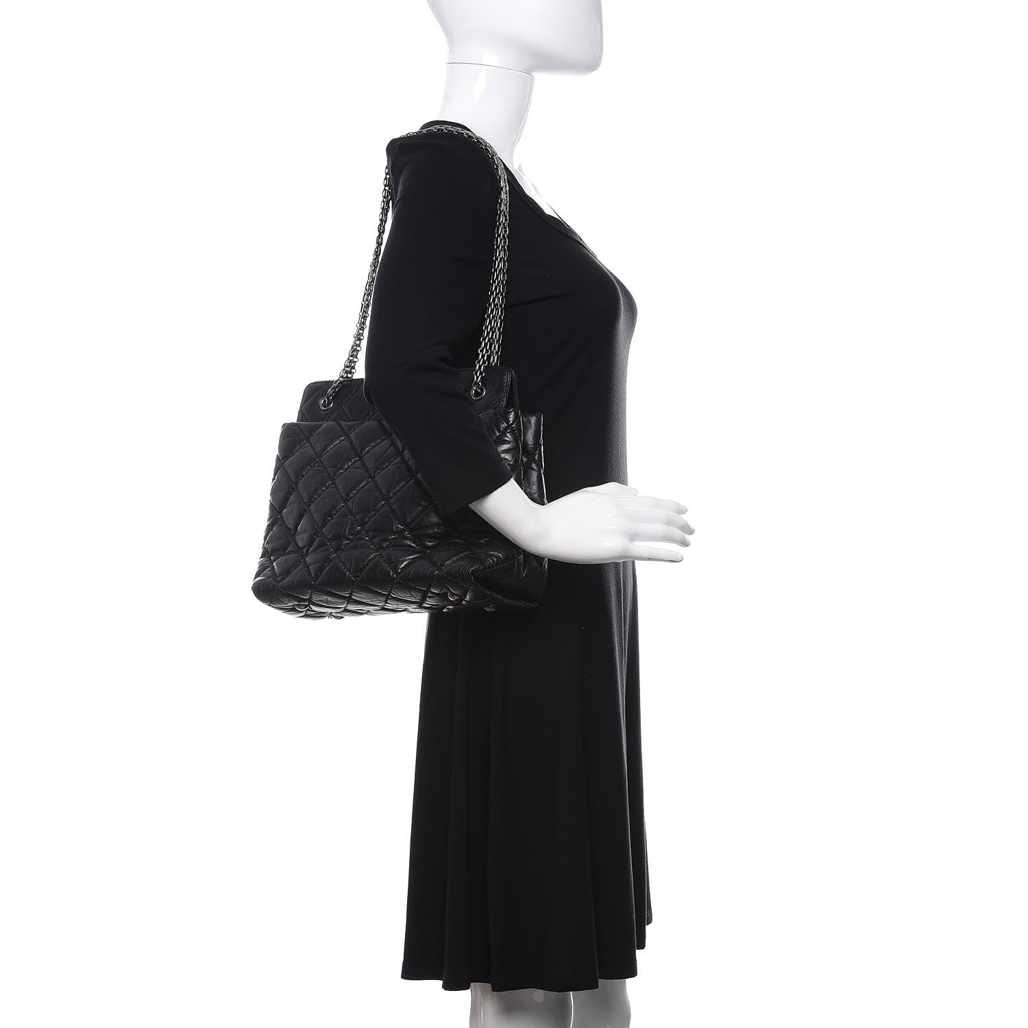 Chanel Aged Calfskin Reissue 2.55 Tote Black 2 of 13