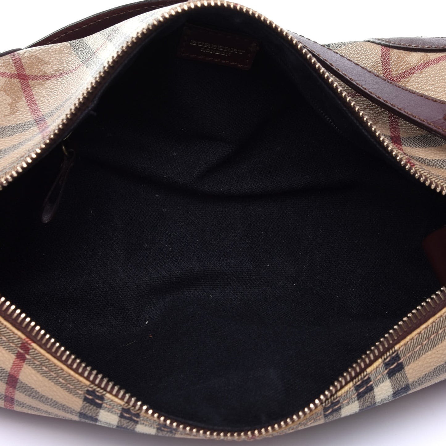 Haymarket Check Studded Barrel Bag Chocolate