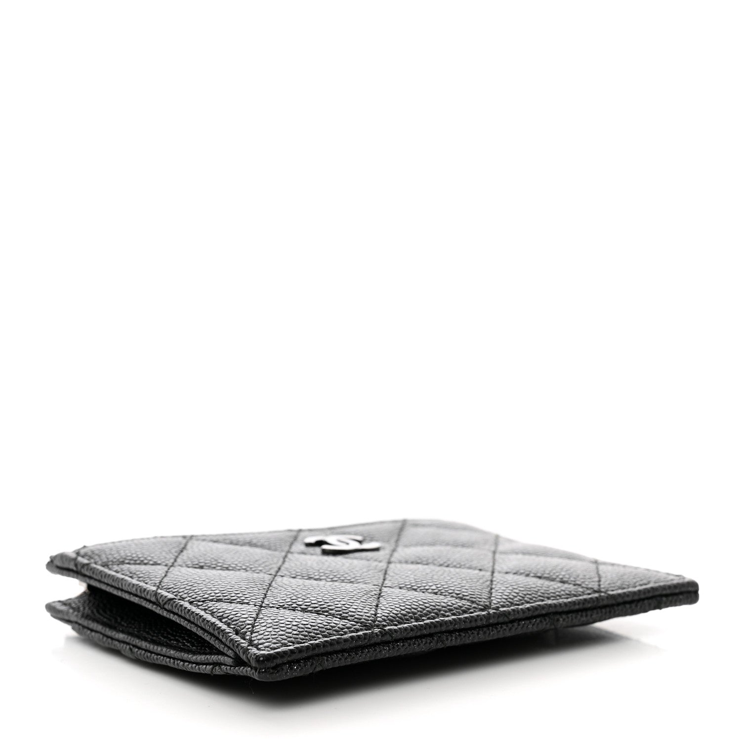 Chanel Iridescent Caviar Quilted CC Zip Card Holder Black 4 of 8