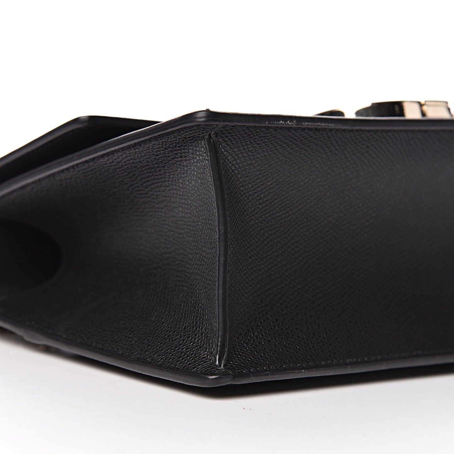 Grained Calfskin Embossed 30 Montaigne Chain Flap Bag Black