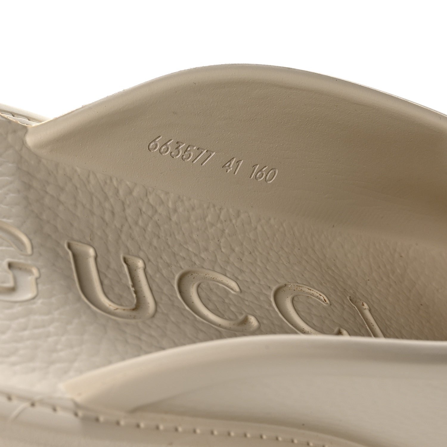 Gucci Rubber Monogram GG Go Through Platform Slide Clogs 41 Mystic White 8 of 8