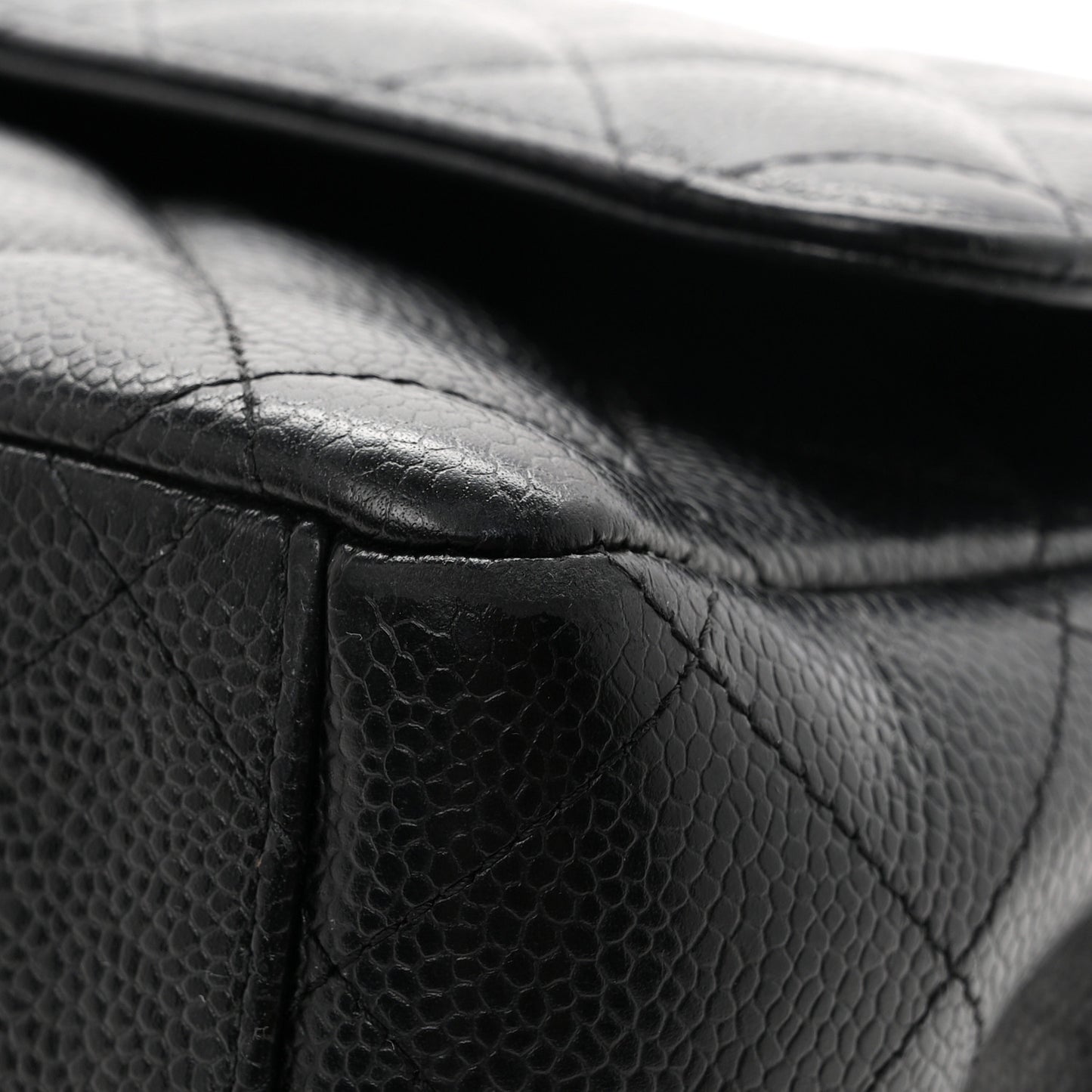 Caviar Quilted Maxi Double Flap Black