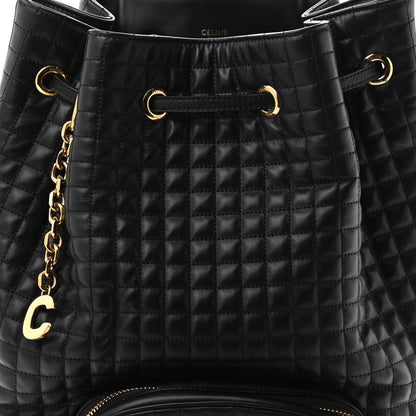 Celine Calfskin Quilted Medium C Backpack Black 9 of 11