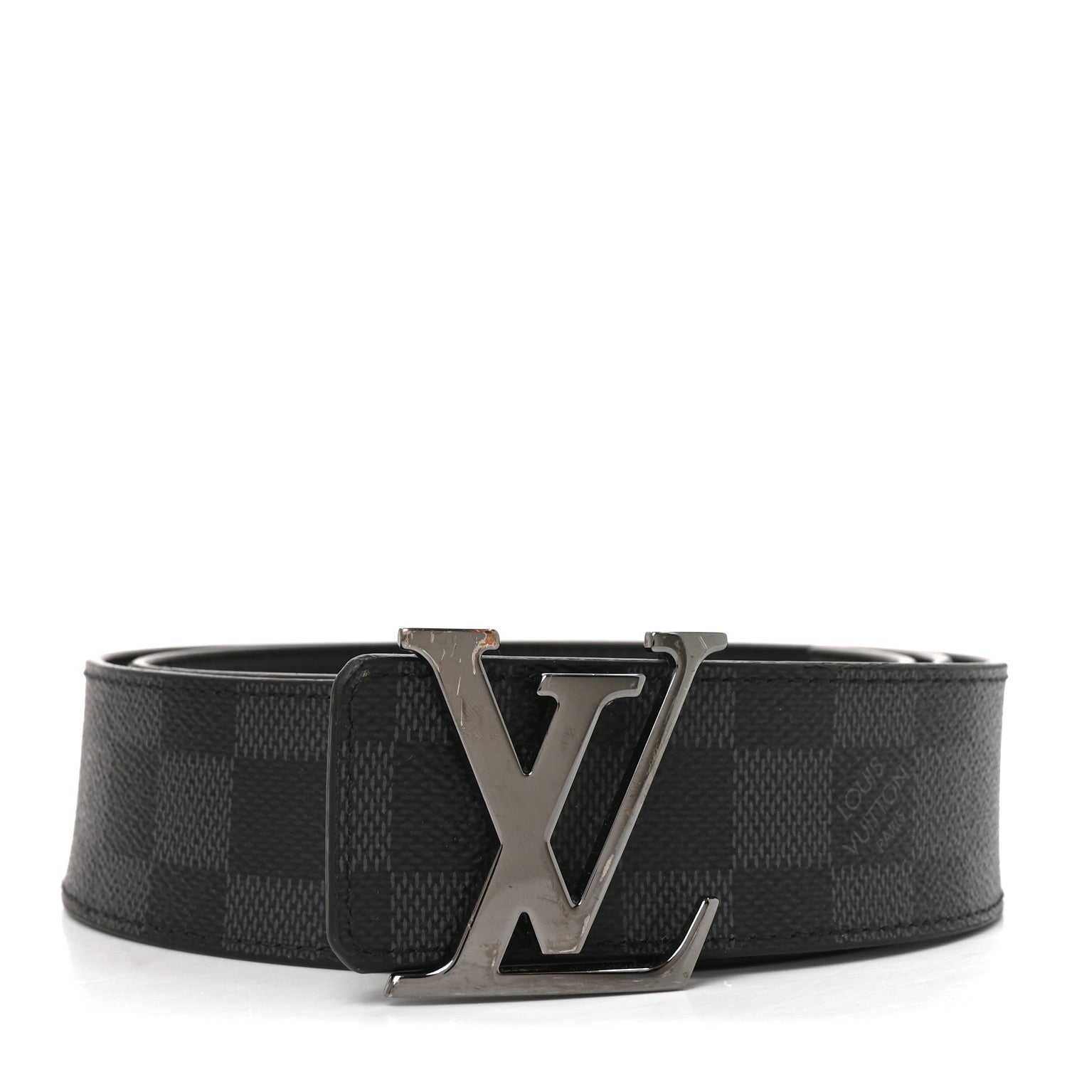 Louis Vuitton Damier Graphite 40mm LV Initiales Belt 95 38 1 of 6