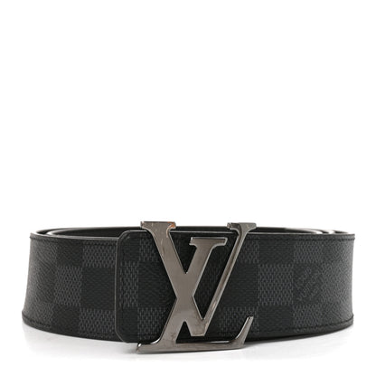 Louis Vuitton Damier Graphite 40mm LV Initiales Belt 95 38 1 of 6