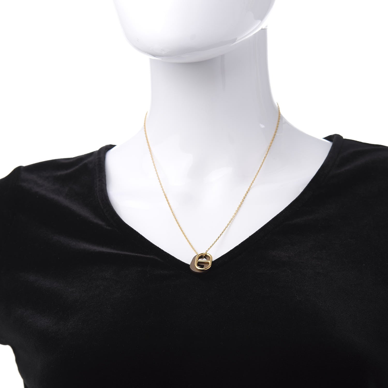 Hermes Swift O'Maillon Pendant Necklace Etoupe 2 of 6