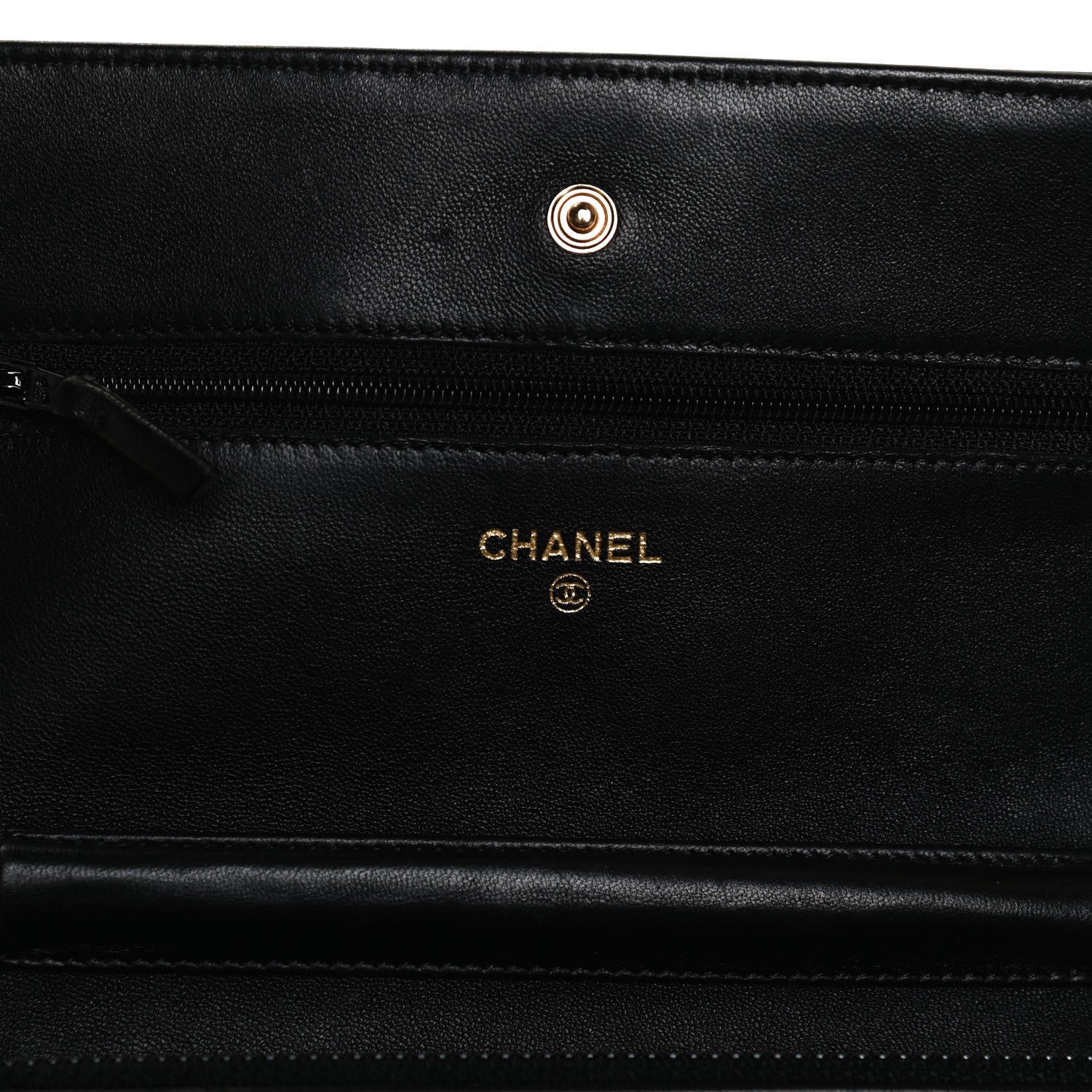 Chanel Lambskin Quilted Wallet On Chain WOC Black 5 of 11