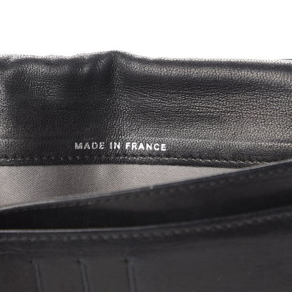 Chanel Lambskin Camellia Embossed Yen Wallet Black 9 of 11