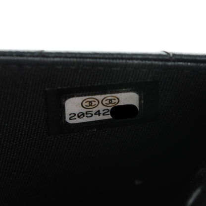 Chanel Lambskin Quilted Boy Wallet On Chain WOC Black 8 of 8