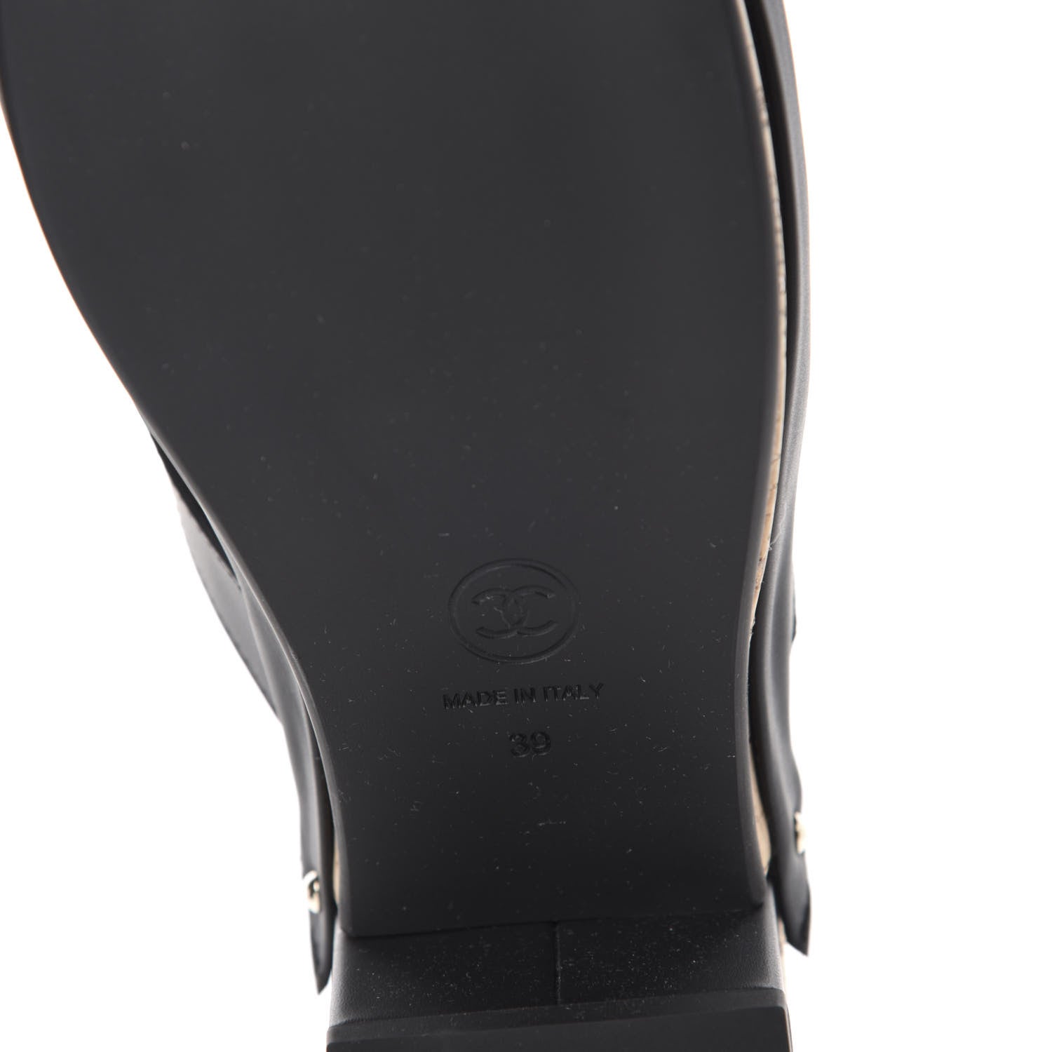 Chanel Calfskin CC Turn Lock Clog 39 Black 7 of 9