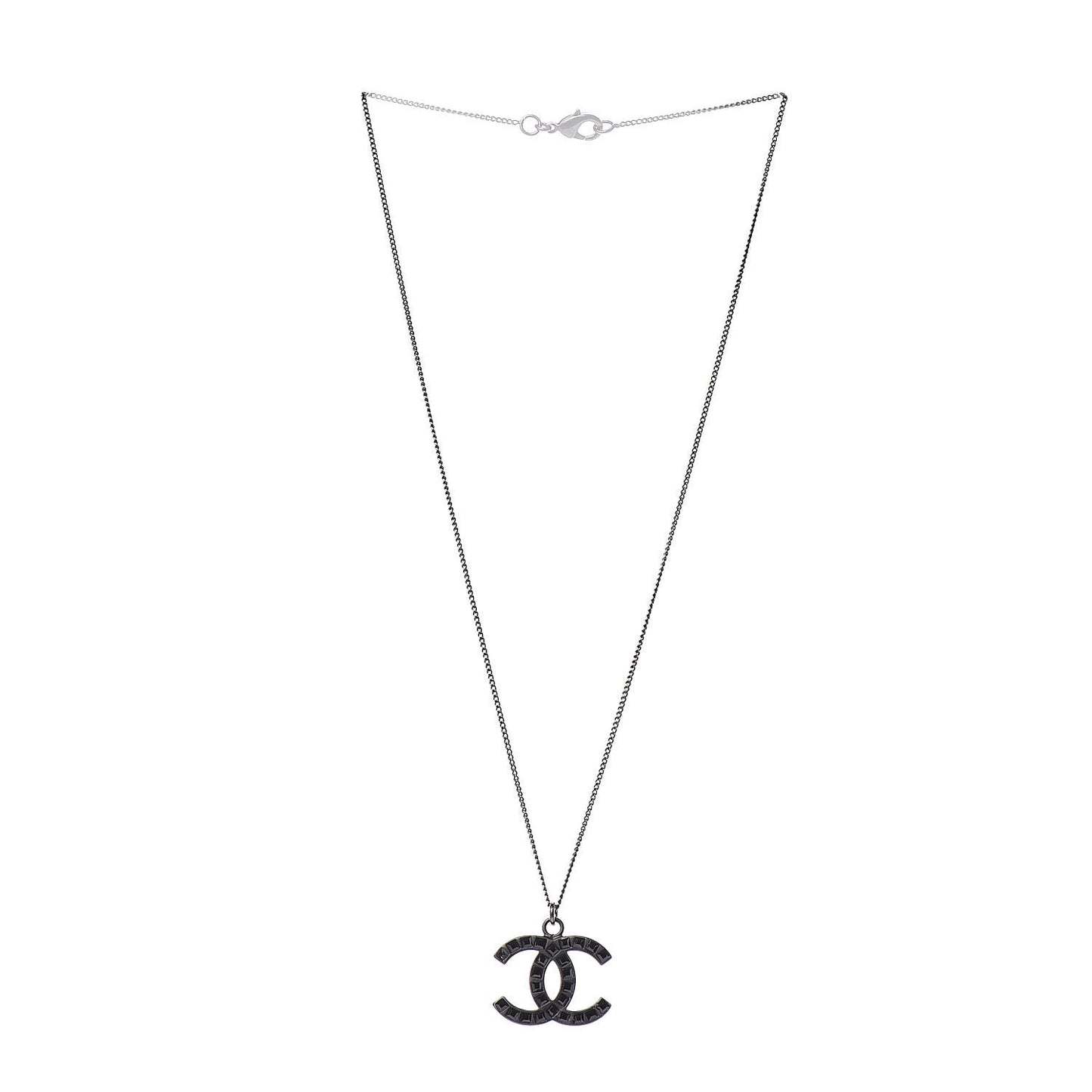 Crystal CC Necklace Black