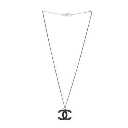 Chanel Crystal CC Necklace Black 3 of 5