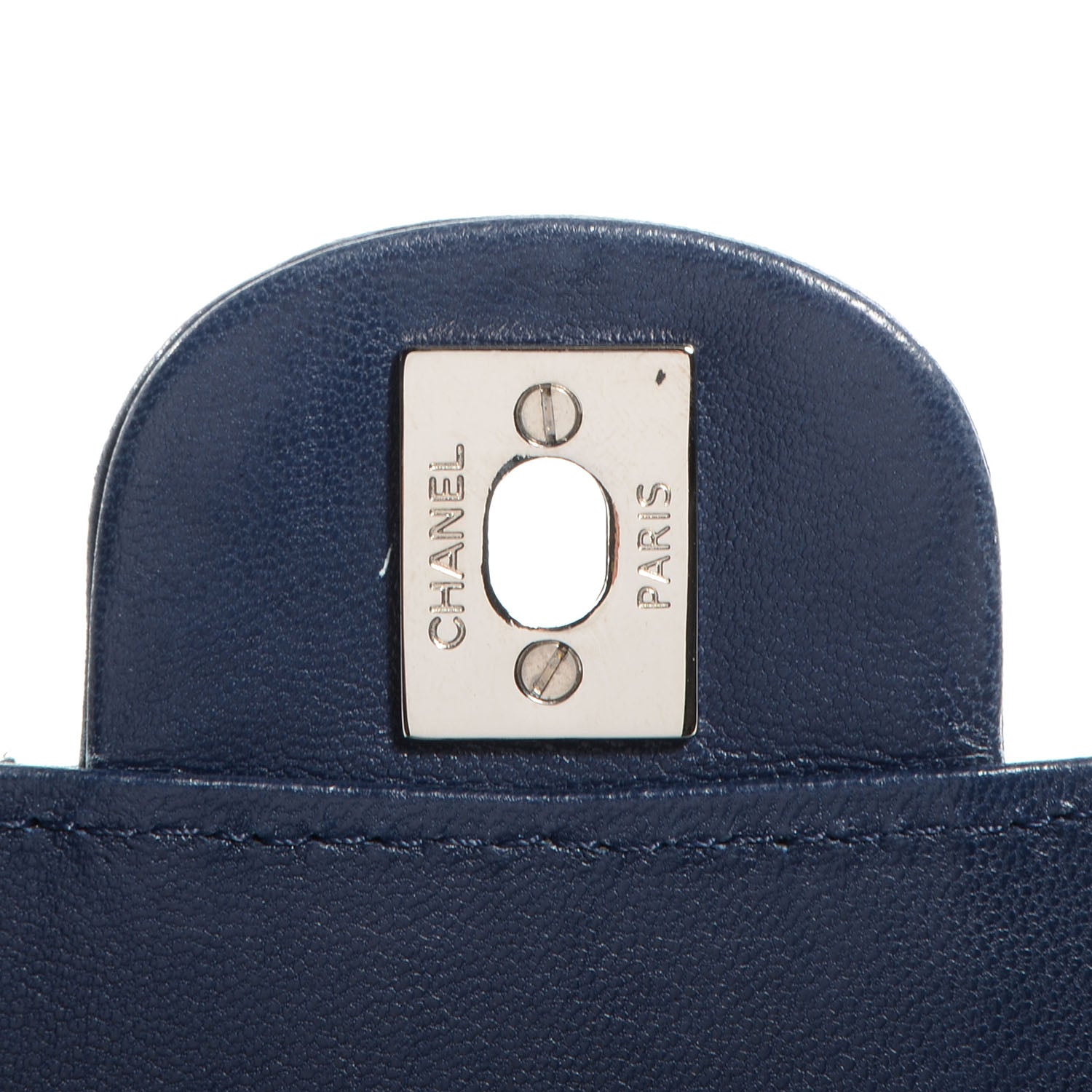 Chanel Lambskin Clutch Chain Flap Dark Blue 6 of 8