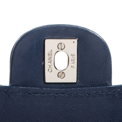Chanel Lambskin Clutch Chain Flap Dark Blue 6 of 8