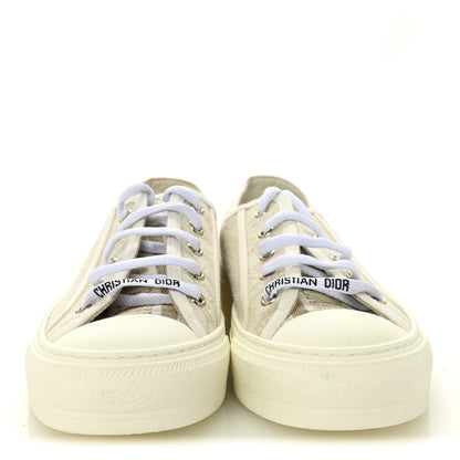 Christian Dior Canvas Oblique Walk'N'Dior Low Top Sneakers 37 Pale Gold 3 of 9
