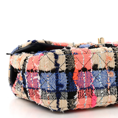 Chanel Tweed Quilted Mini Rectangular Flap Blue Orange Yellow 8 of 10