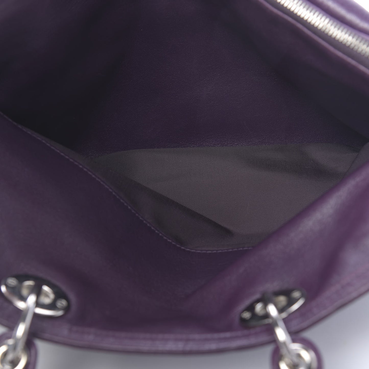 Lambskin Cannage Medium Granville Tote Purple