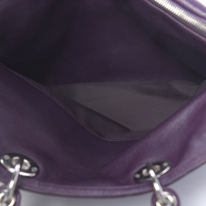 Christian Dior Lambskin Cannage Medium Granville Tote Purple 5 of 20