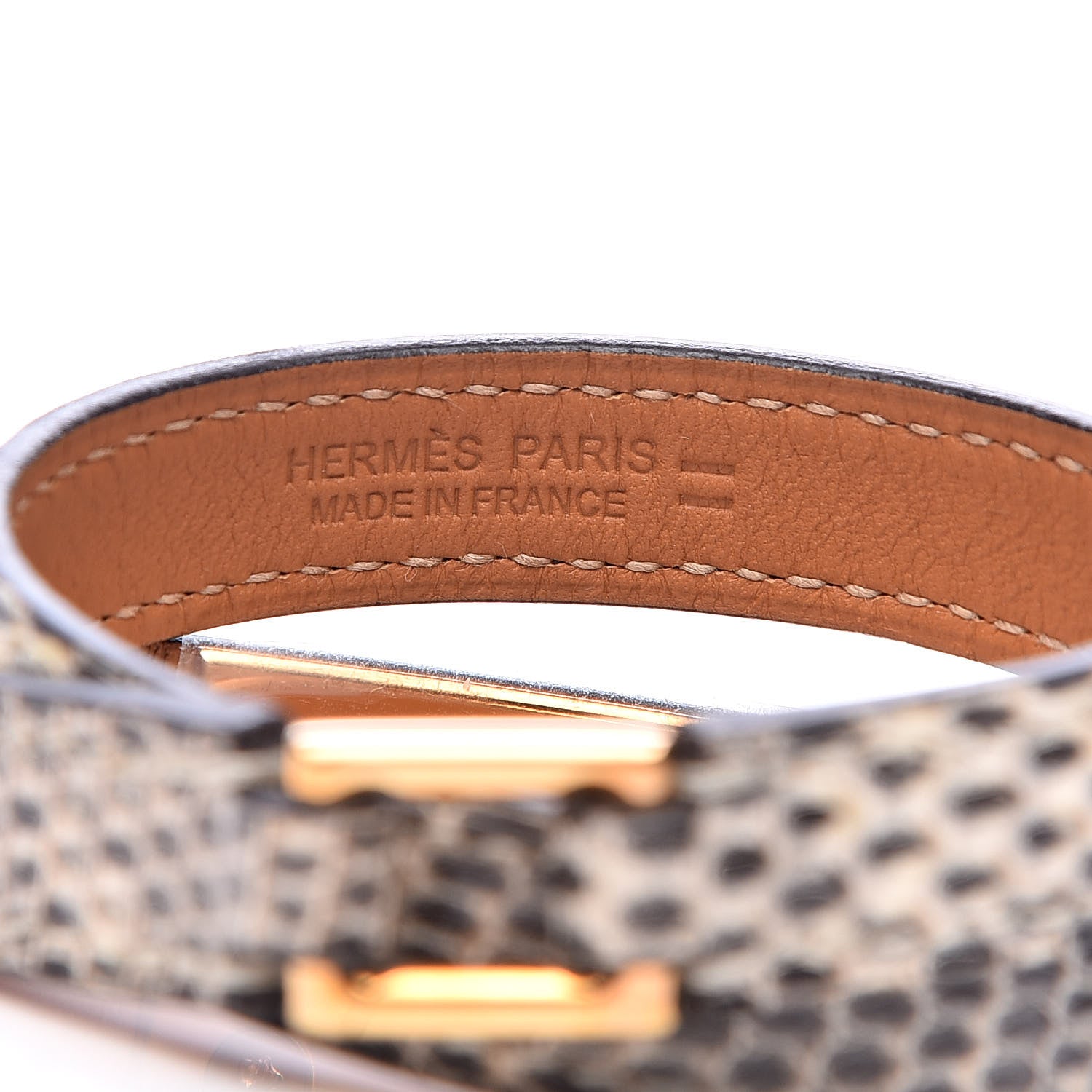 Hermes Lizard Rivale Double Tour Bracelet T2 Ombre 4 of 6