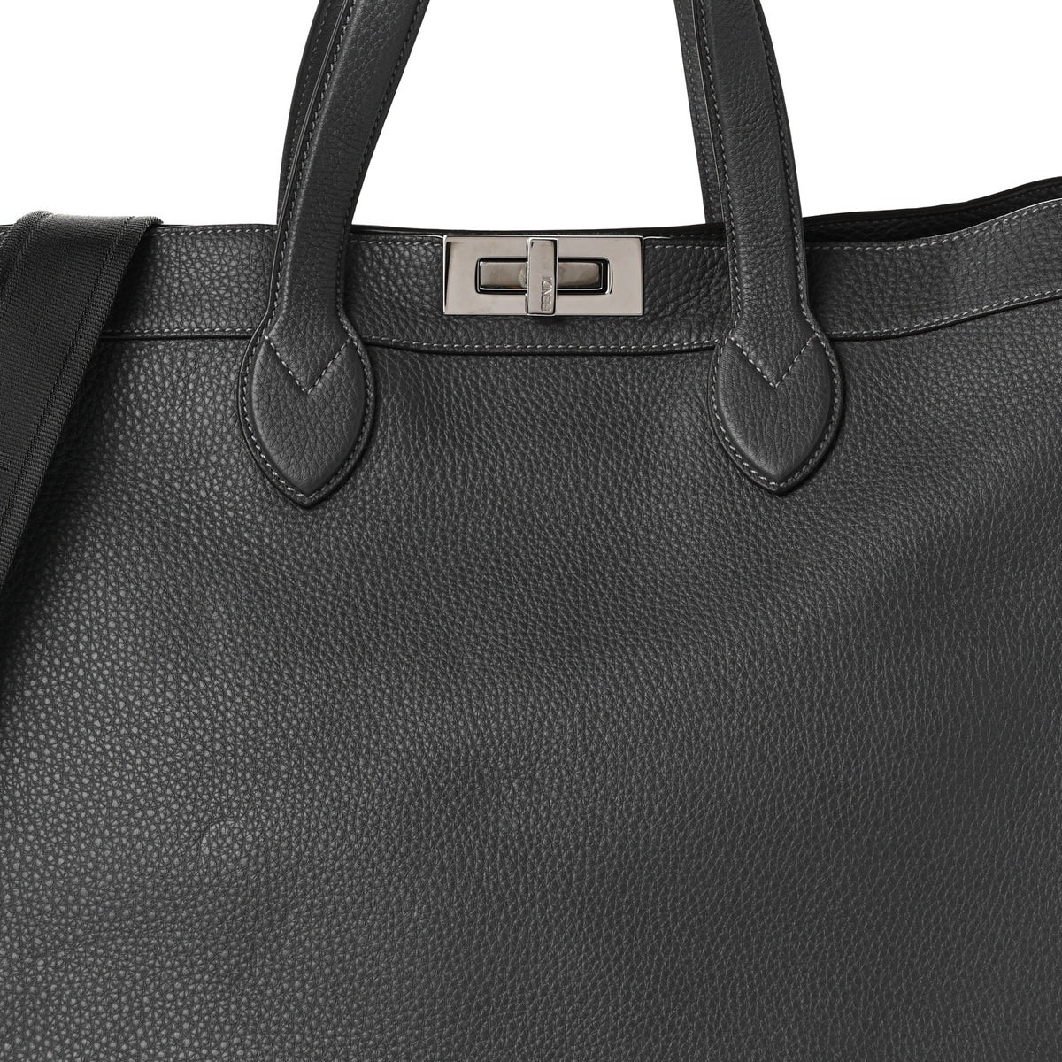 Fendi Cuoio Romano Peekaboo I SEE U Forty8 Satchel Asfalto Palladio 9 of 11