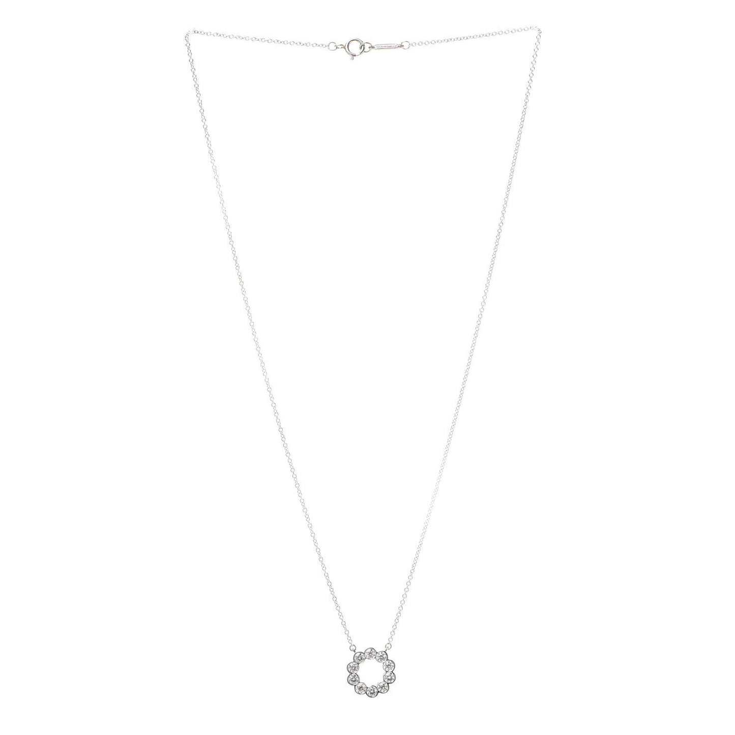 Platinum Diamond .52ctw Jazz Round Pendant Necklace