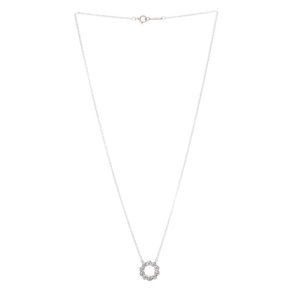 Tiffany Platinum Diamond .52ctw Jazz Round Pendant Necklace 3 of 6