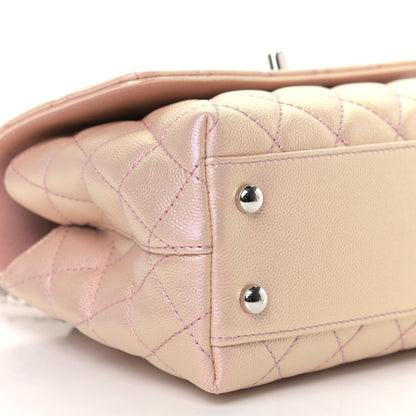 Chanel Iridescent Caviar Quilted Mini Coco Handle Flap Pink 8 of 9