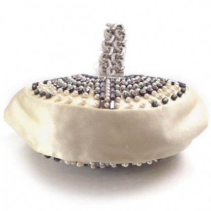 Valentino Garavani Satin Crystal Beaded Wristlet 4 of 10